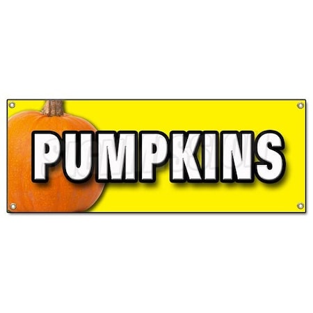 Signmission PUMPKINS BANNER SIGN patch halloween signs produce farm you pick gourd B-Pumpkins
